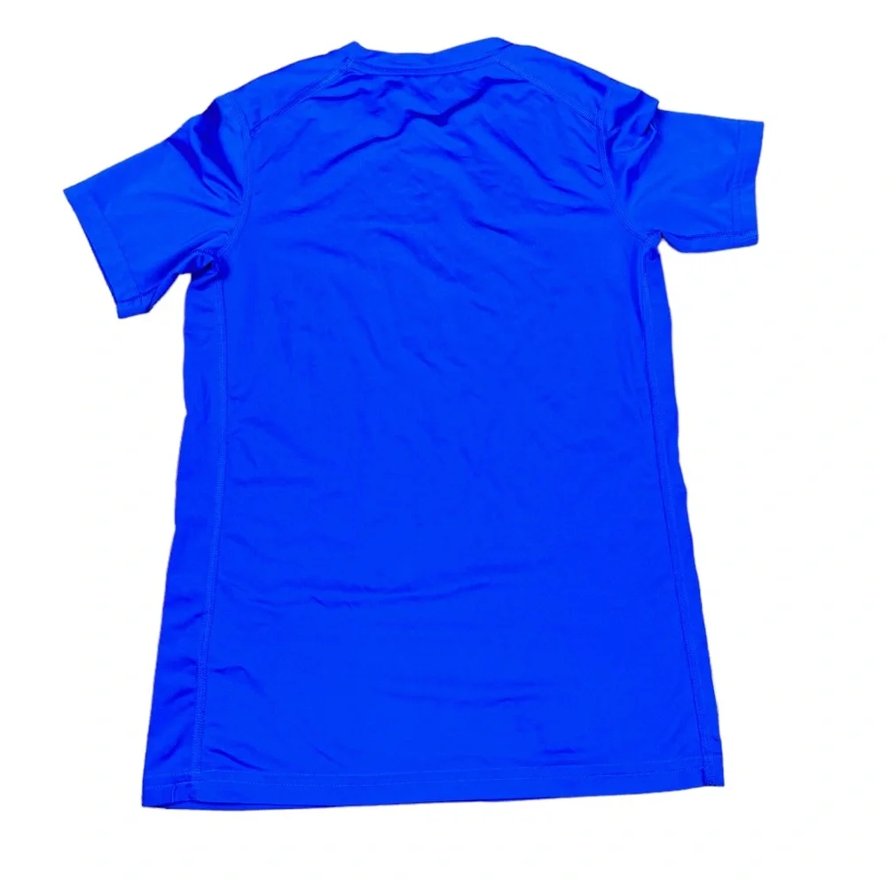 NIKE: Women’s Dri-Fit Fitted Short Sleeve Athletic Blue Top - Size Large